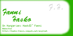 fanni hasko business card